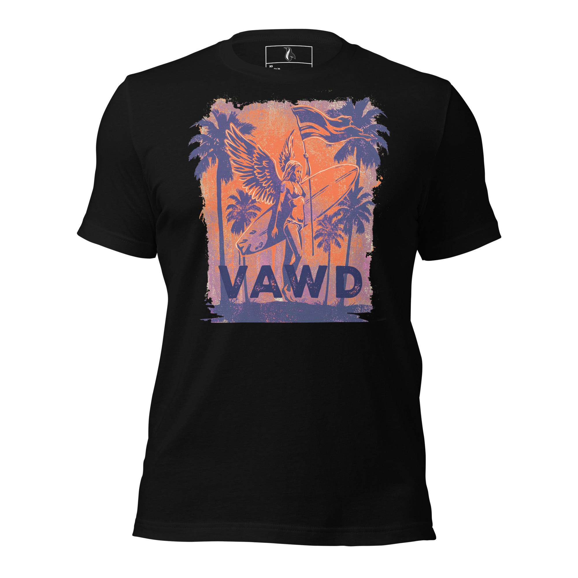 VAWD Vintage Rock & Roll Beach Tee – Retro Surf and Music-Inspired Unisex T-Shirt