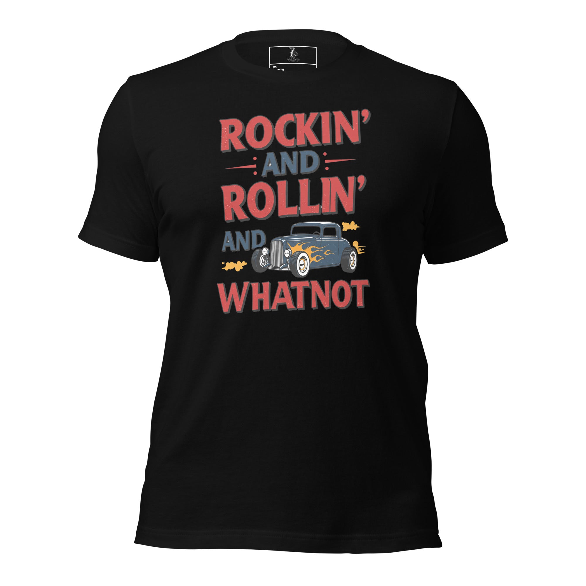 Rockin’ and Rollin’ and Whatnot Retro Car T-Shirt – 1960s Greaser Style Graphic Tee