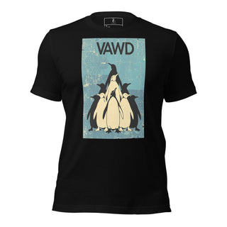 Penguin Flock Graphic Tee – Vintage Rock Poster Inspired T-Shirt