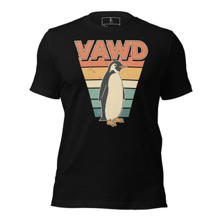 Retro Sunset Penguin Tee – Vintage 70s-Inspired Graphic T-Shirt