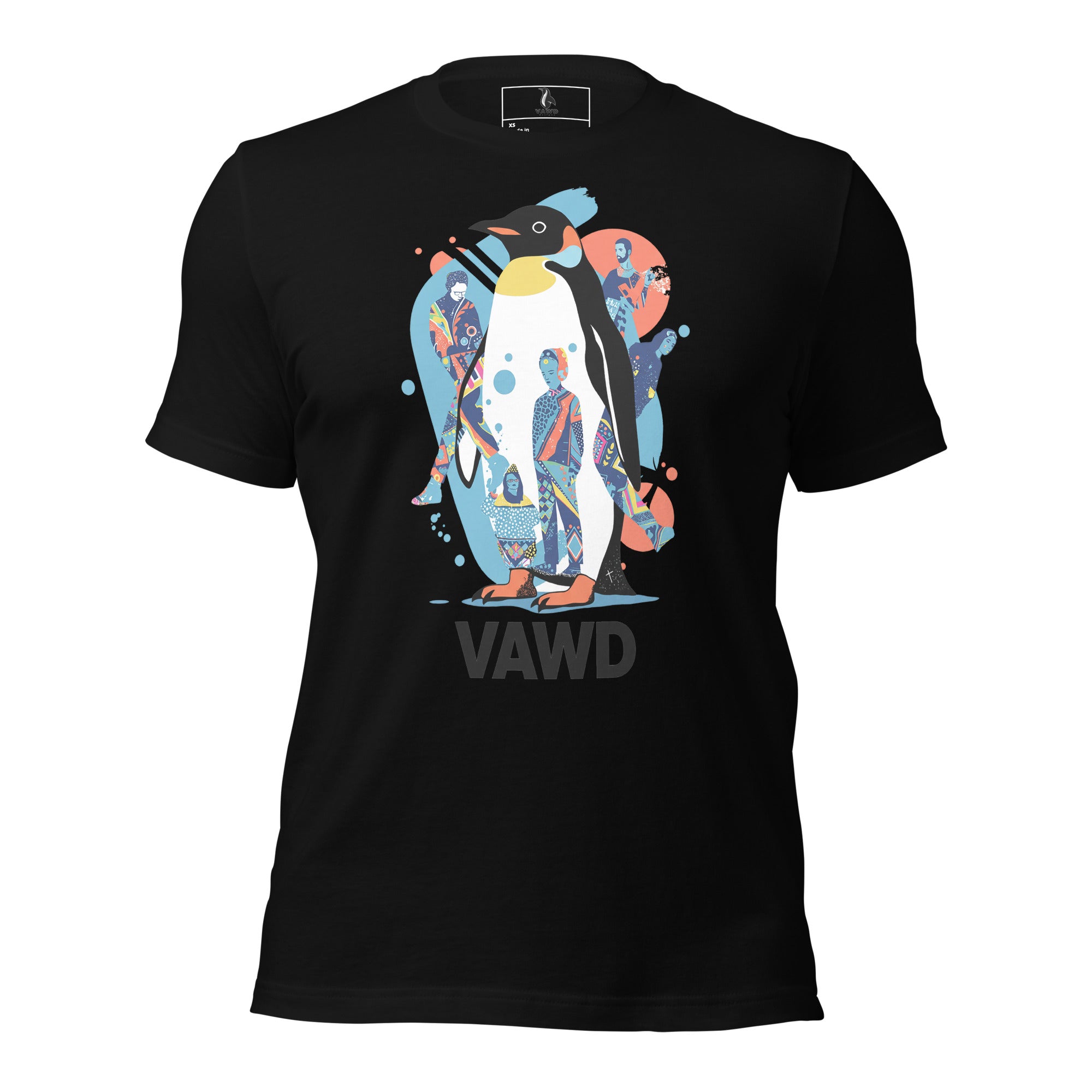 VAWD Psychedelic Penguin Tee – Colorful Indie Rock Inspired Graphic T-Shirt