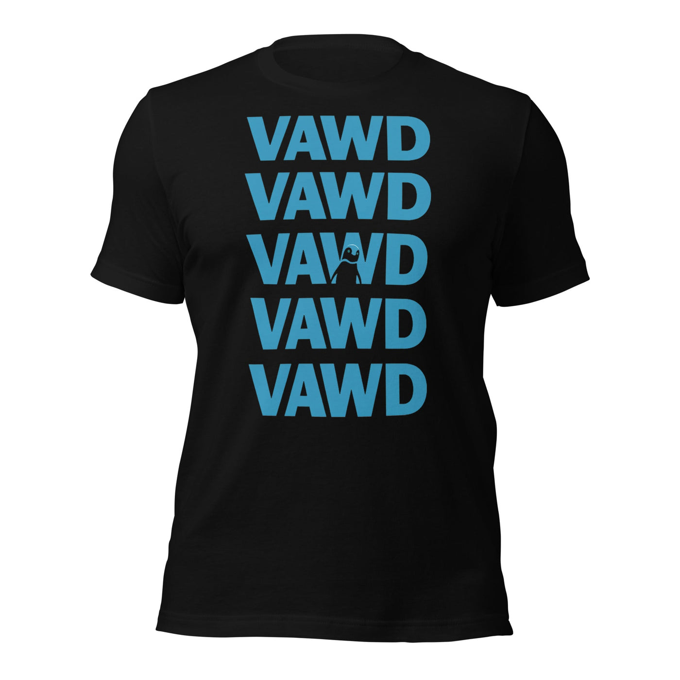 Unisex VAWD T-shirt with Penguin Design