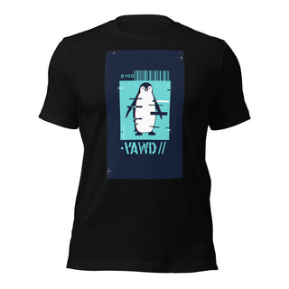 Glitch Penguin Unisex T-shirt with Digital Style