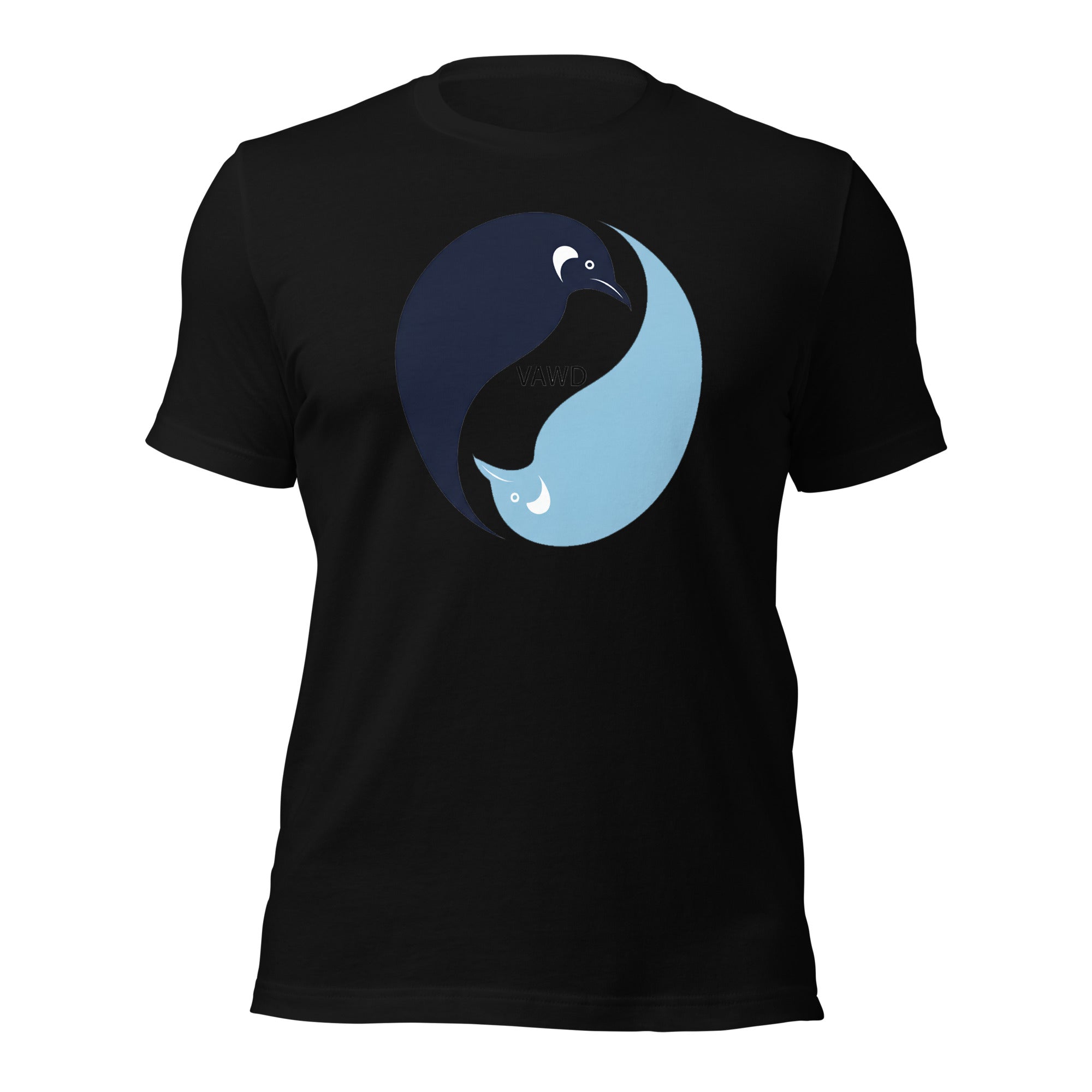 Yin Yang Penguins Unisex t-shirt