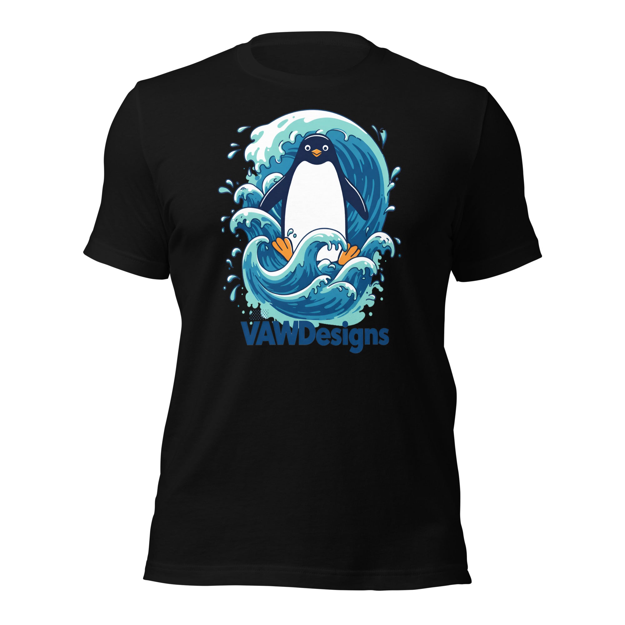 Wave Penguin Unisex t-shirt