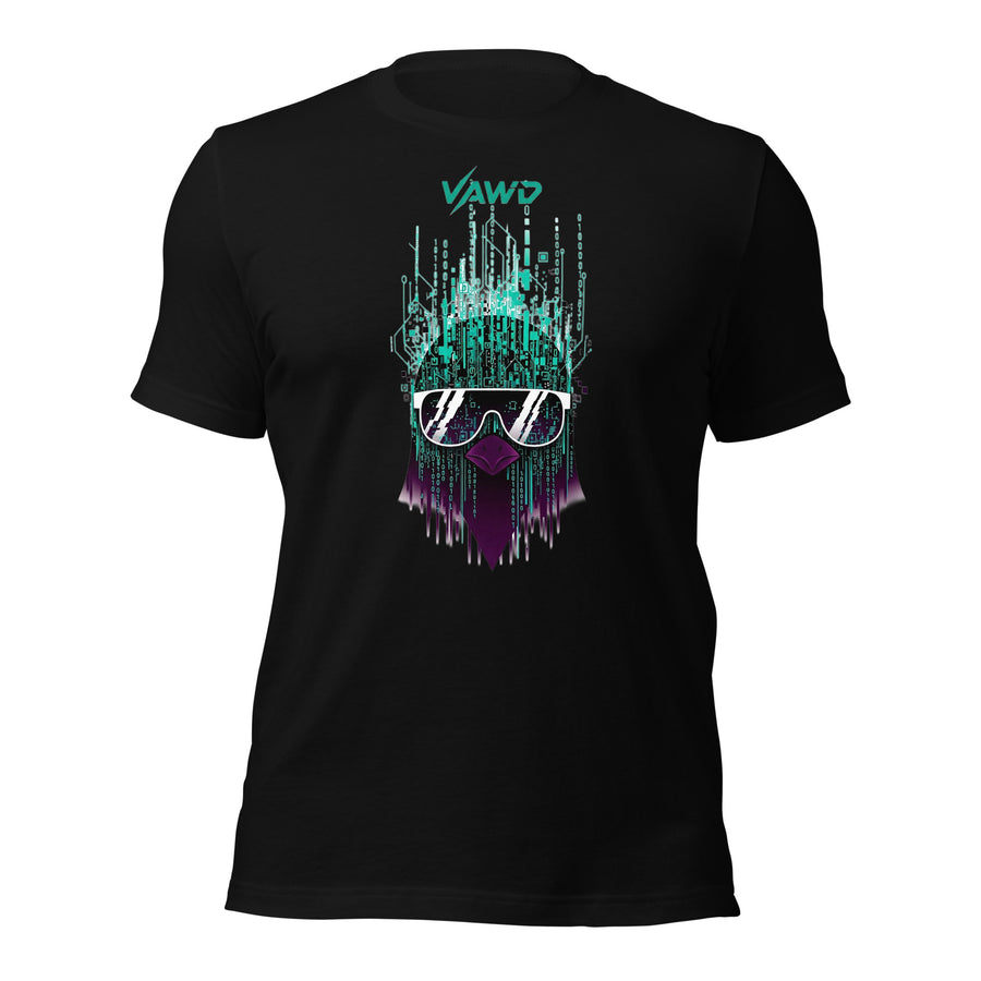 Neon Data Penguin Unisex T-Shirt