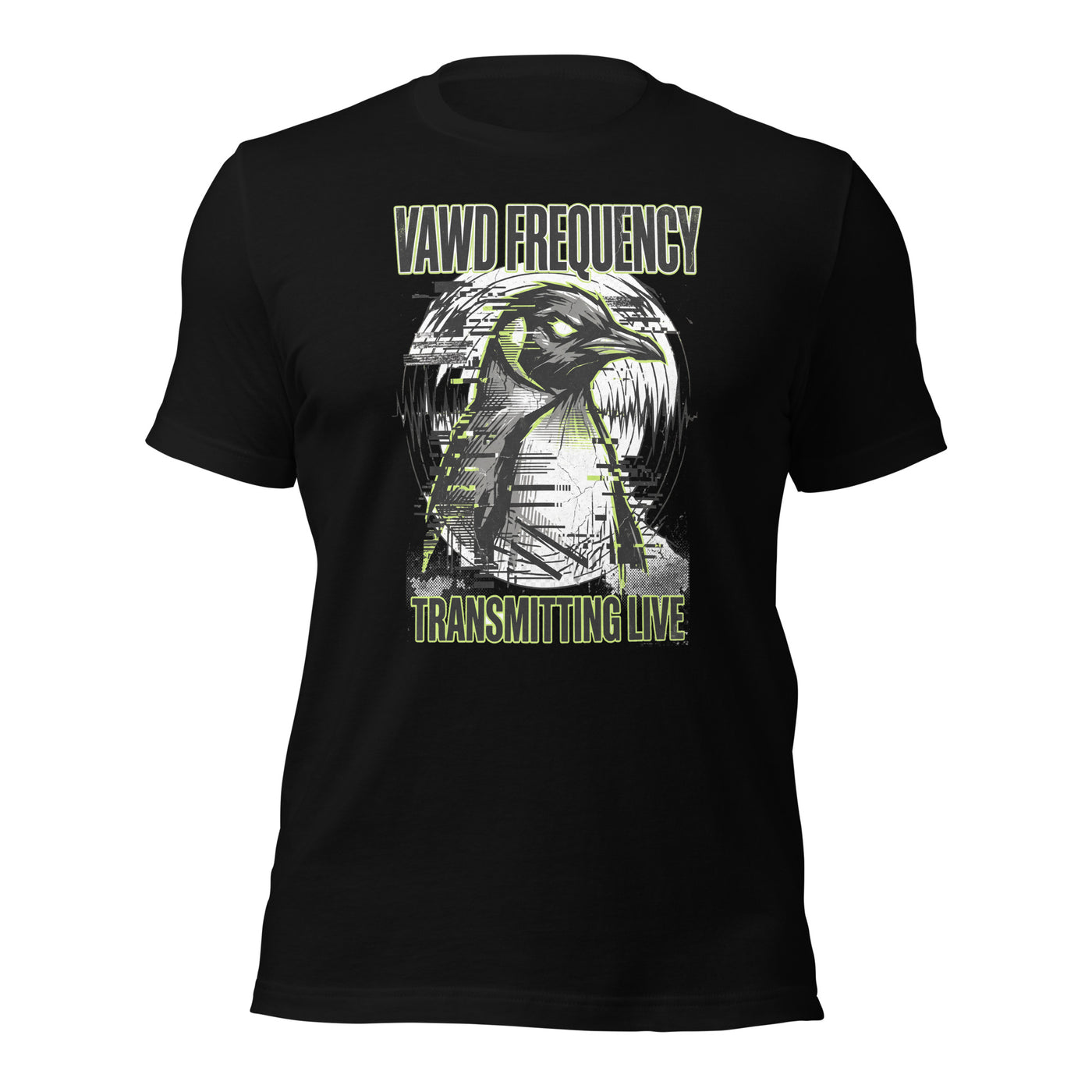 VAWD Frequency Penguin Graphic Unisex T-Shirt for Music Lovers