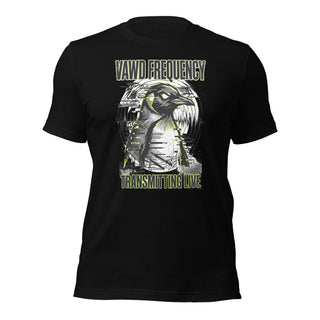 VAWD Frequency Penguin Graphic Unisex T-Shirt for Music Lovers