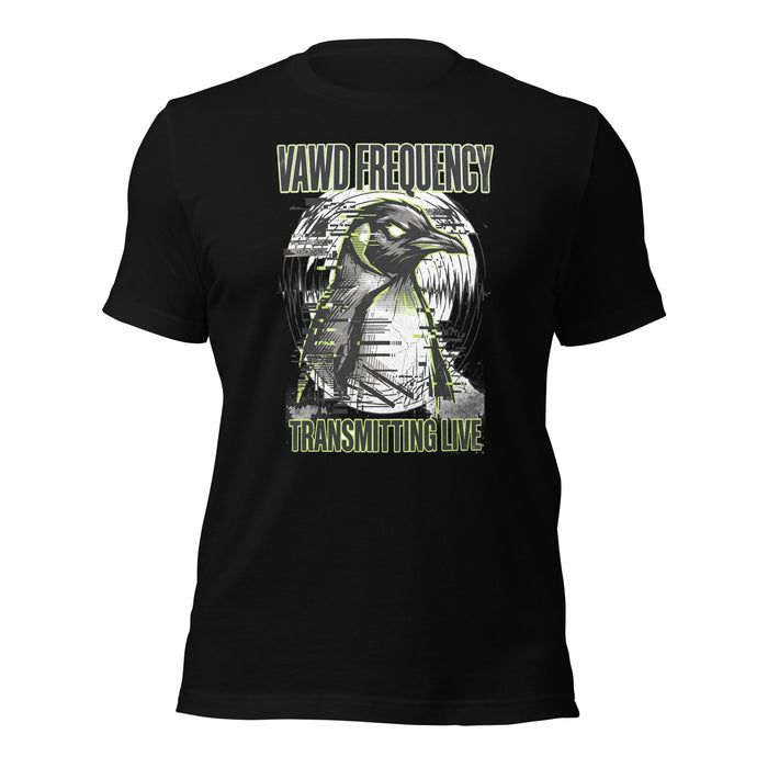 VAWD Frequency Penguin Graphic Unisex T-Shirt for Music Lovers
