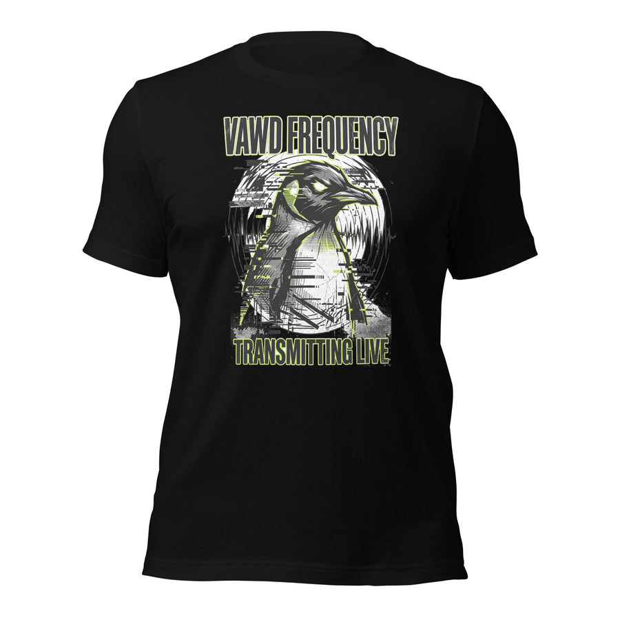 VAWD Frequency Penguin Graphic Unisex T-Shirt for Music Lovers
