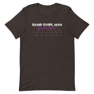 a black t - shirt with the words game over man on it