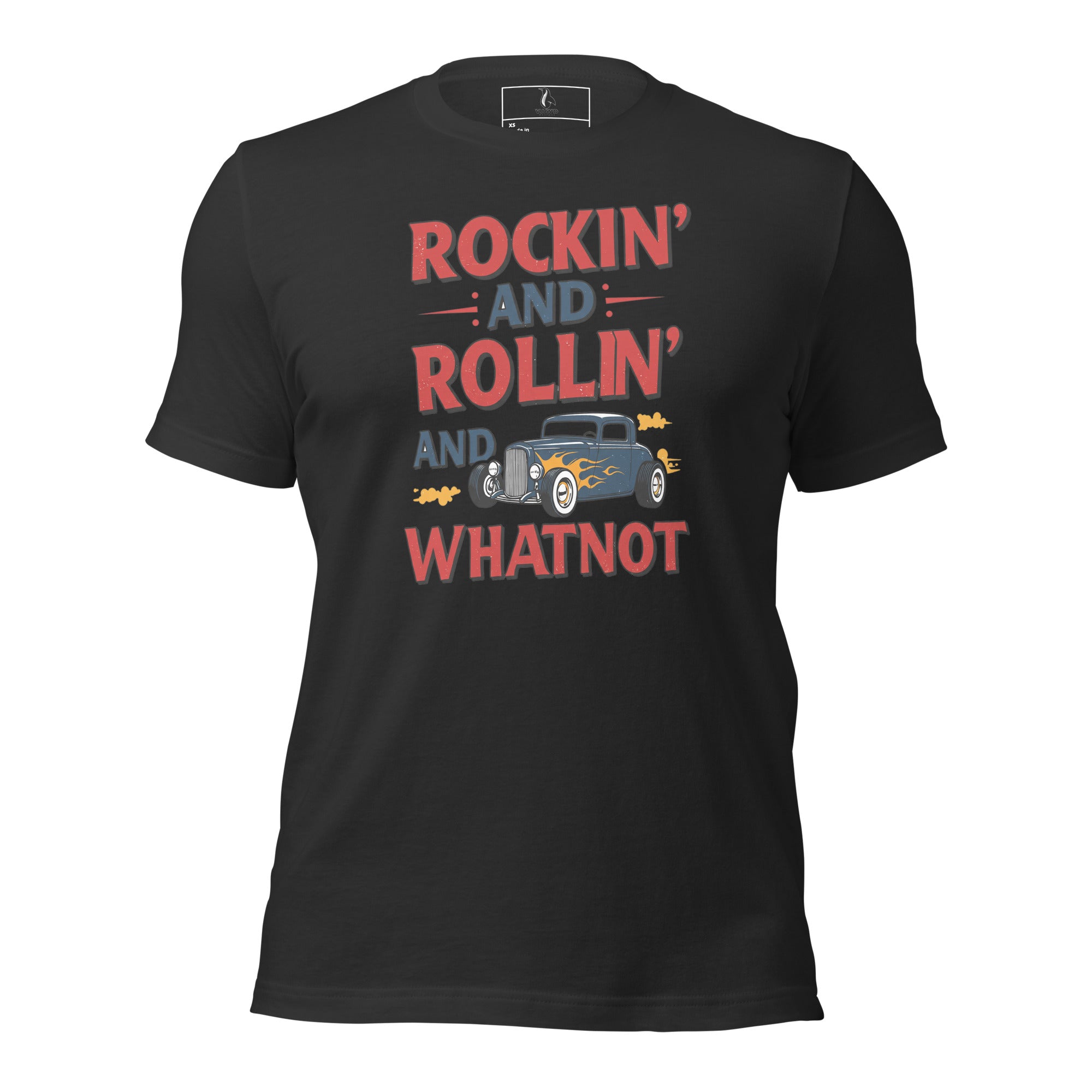 Rockin’ and Rollin’ and Whatnot Retro Car T-Shirt – 1960s Greaser Style Graphic Tee