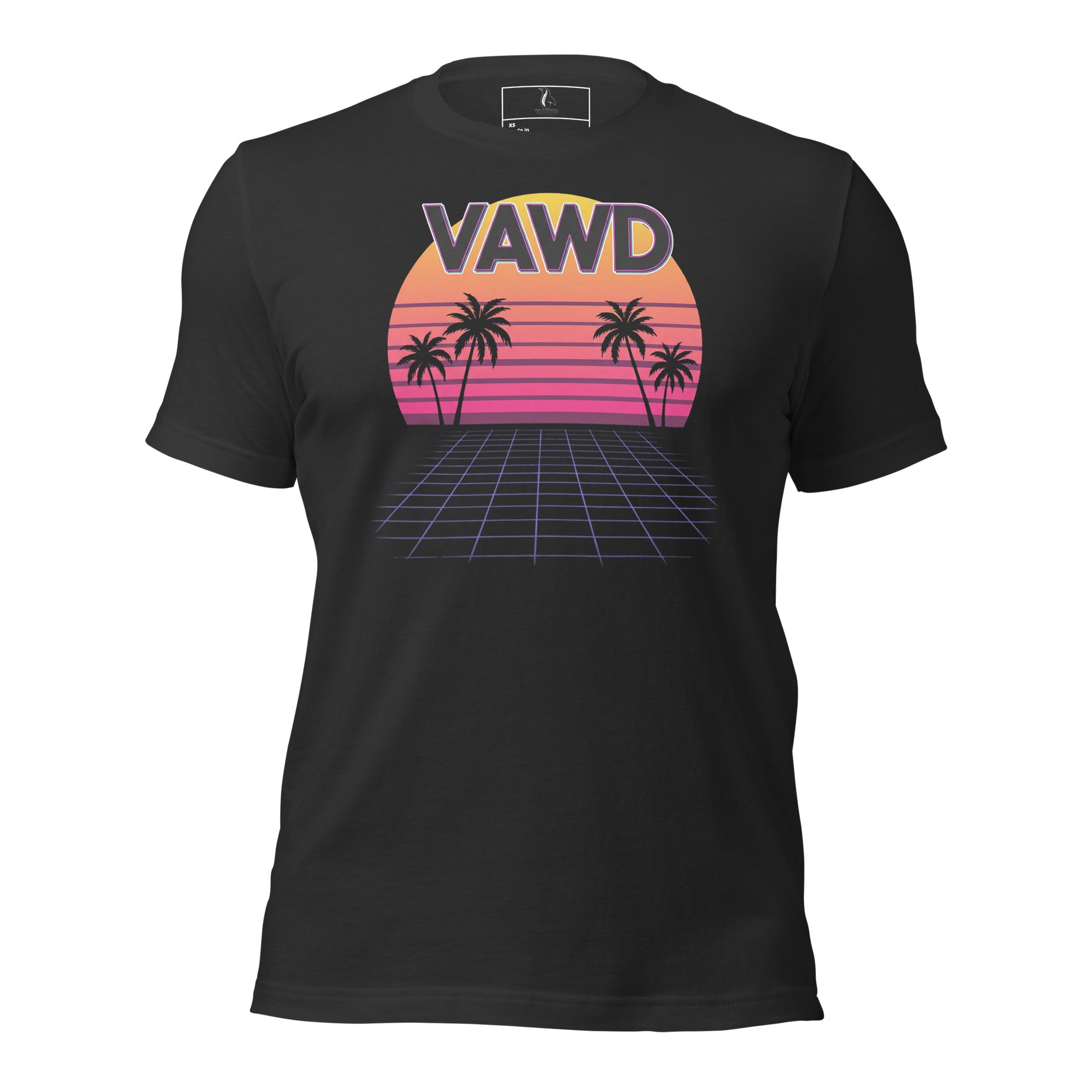 VAWDesigns Retro Sunset Grid Unisex t-shirt