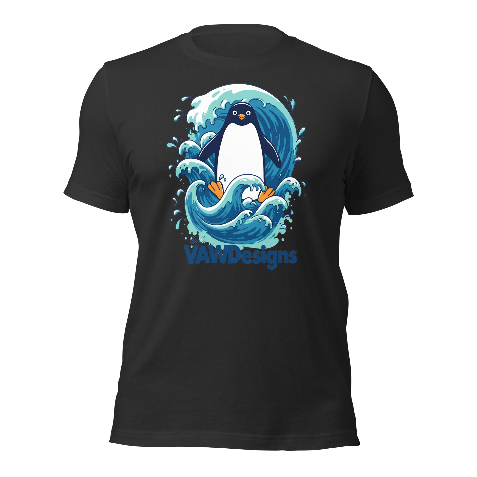 Wave Penguin Unisex t-shirt