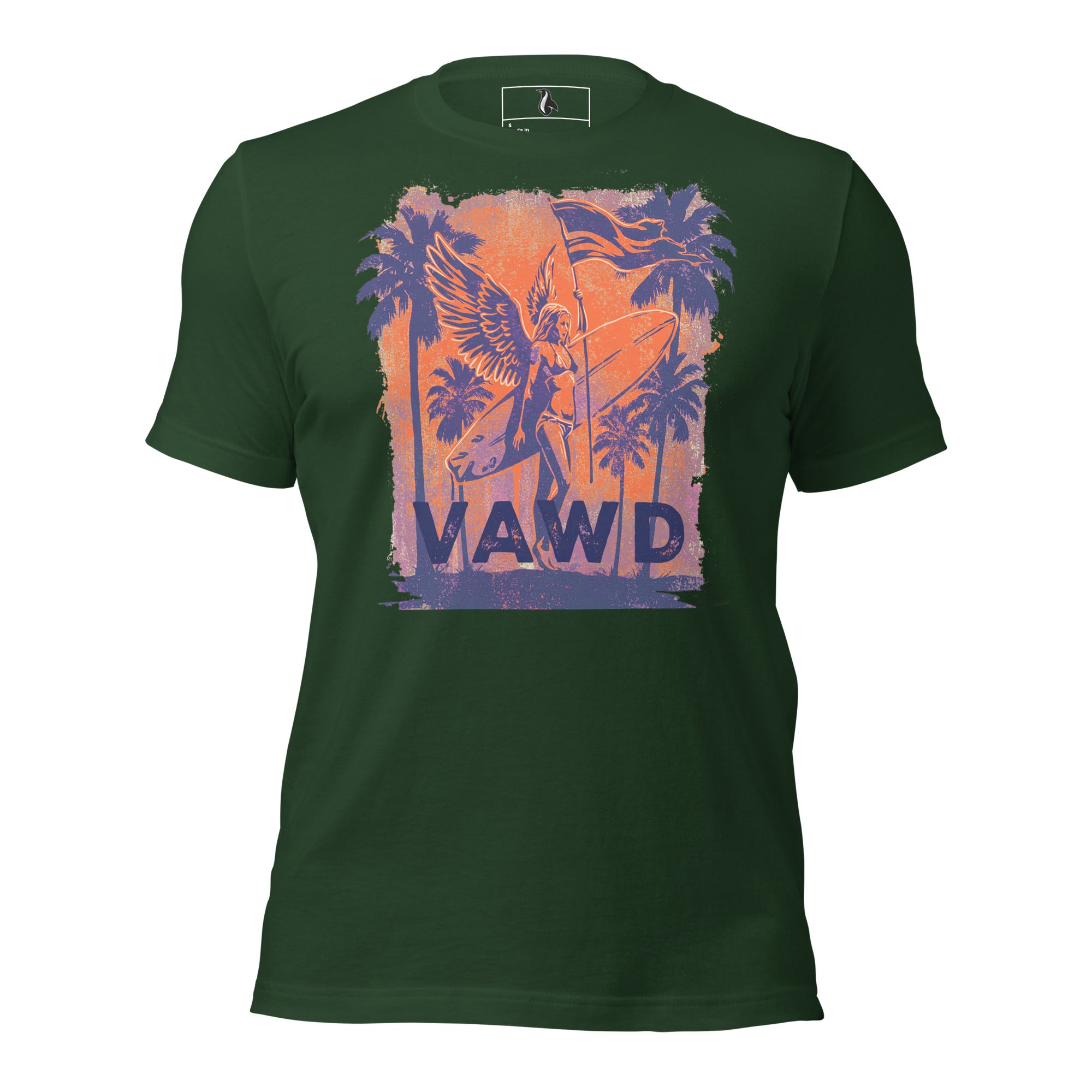 VAWD Vintage Rock & Roll Beach Tee – Retro Surf and Music-Inspired Unisex T-Shirt