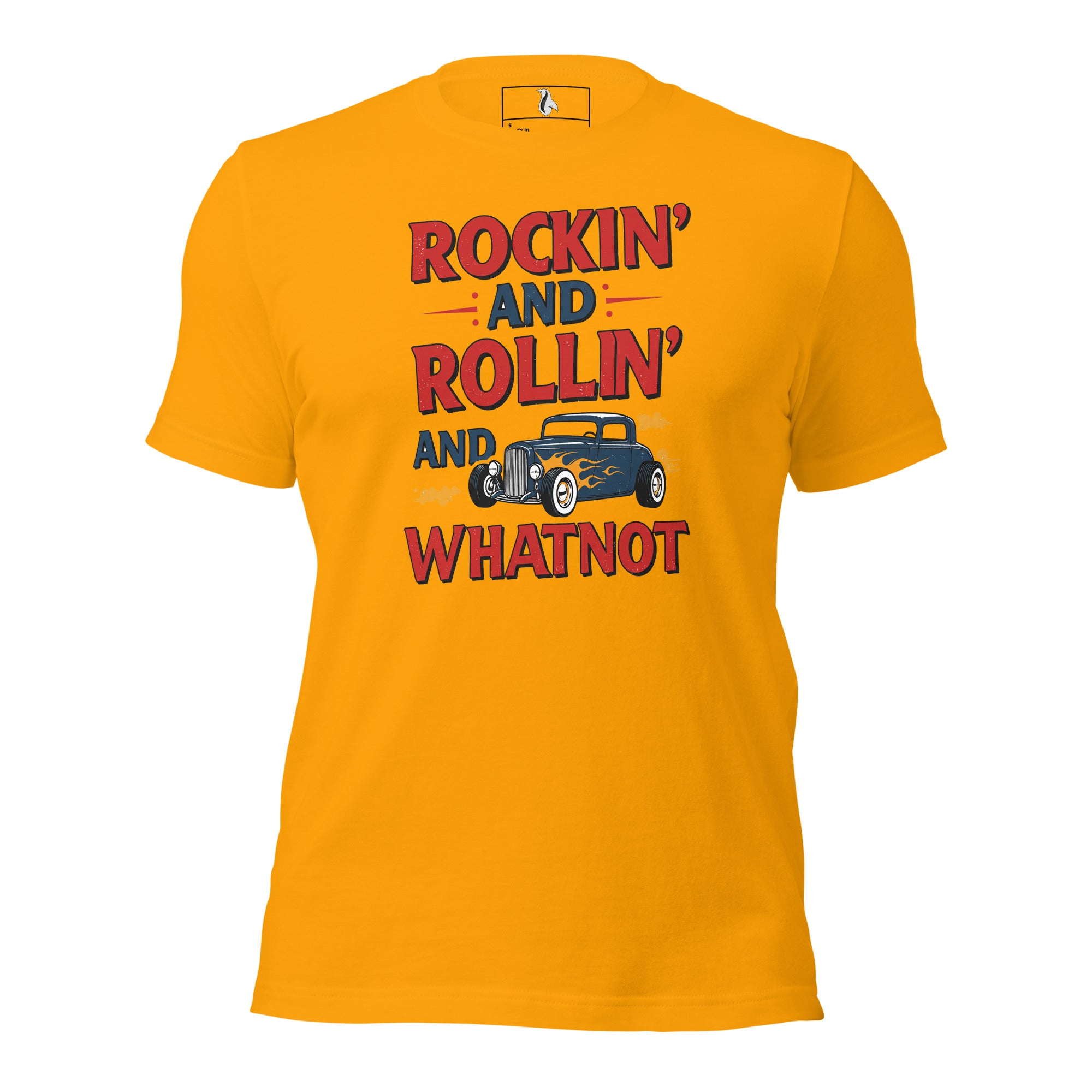 Rockin’ and Rollin’ and Whatnot Retro Car T-Shirt – 1960s Greaser Style Graphic Tee