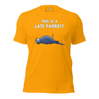 This Is a Late Parrot T-Shirt – Funny Monty Python Dead Parrot Sketch Inspired Tee