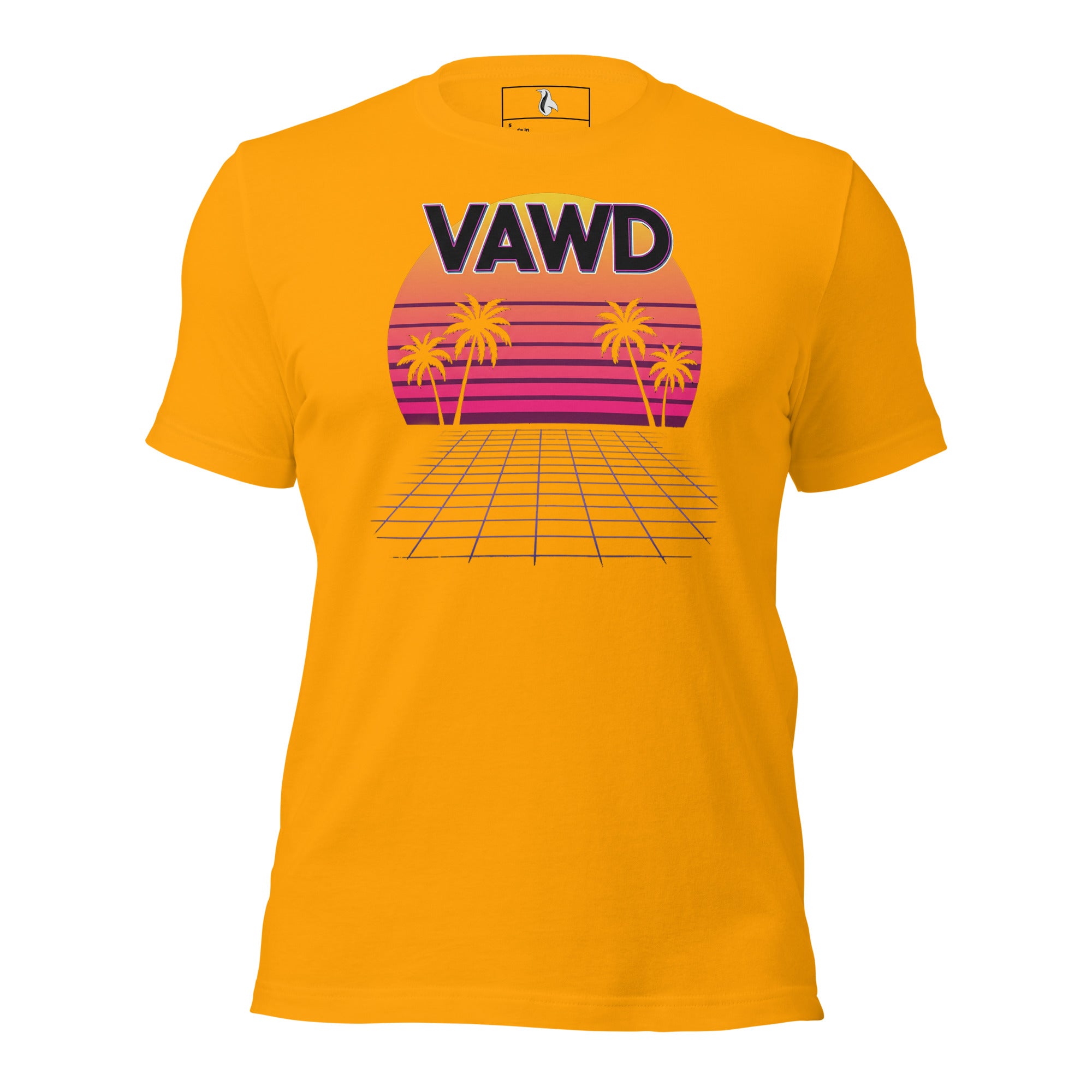 VAWDesigns Retro Sunset Grid Unisex t-shirt