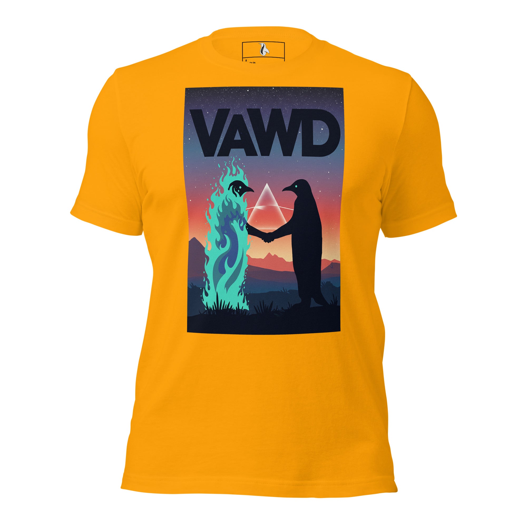 VAWD Surreal Handshake Graphic Tee – Classic Psychedelic Rock Inspired T-Shirt