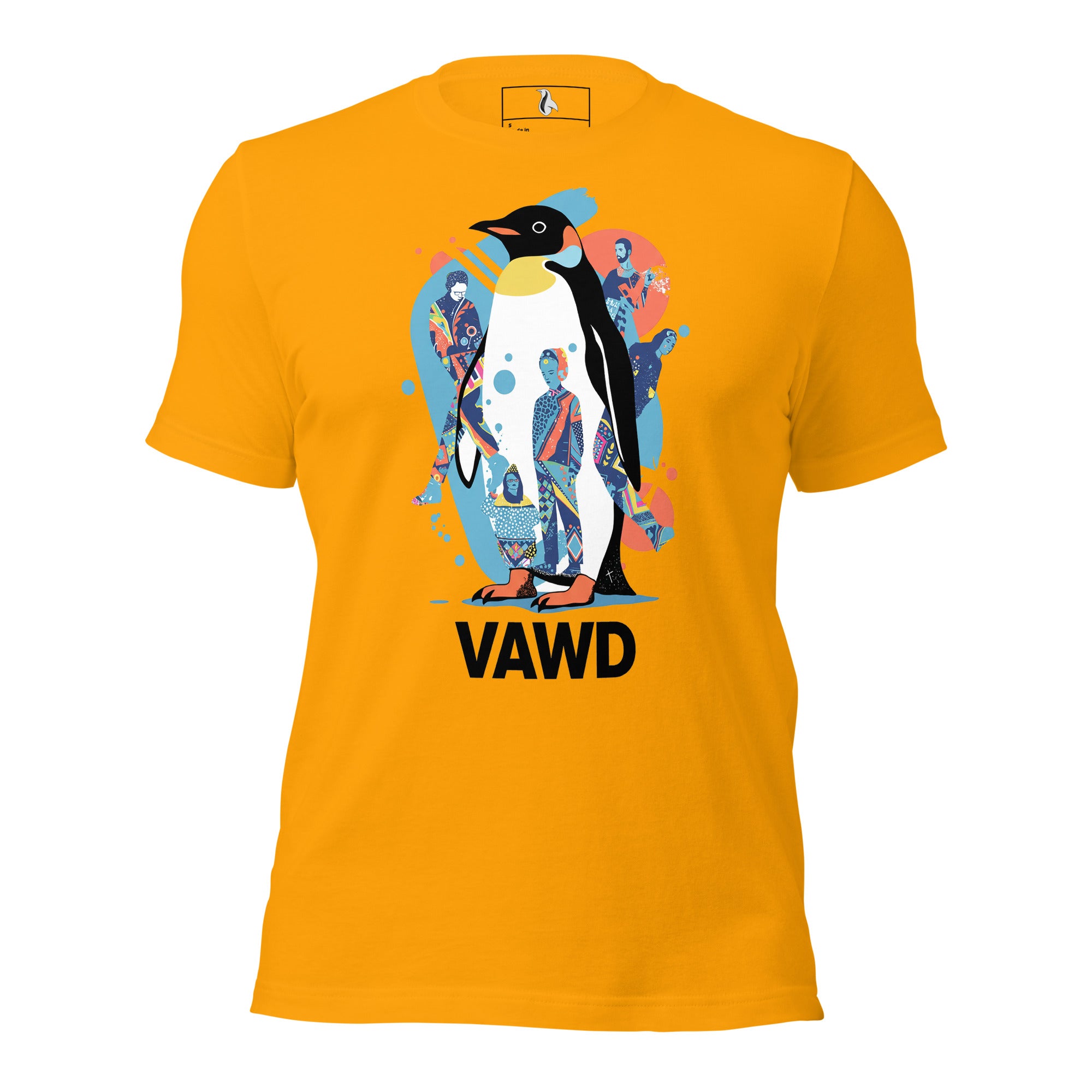 VAWD Psychedelic Penguin Tee – Colorful Indie Rock Inspired Graphic T-Shirt