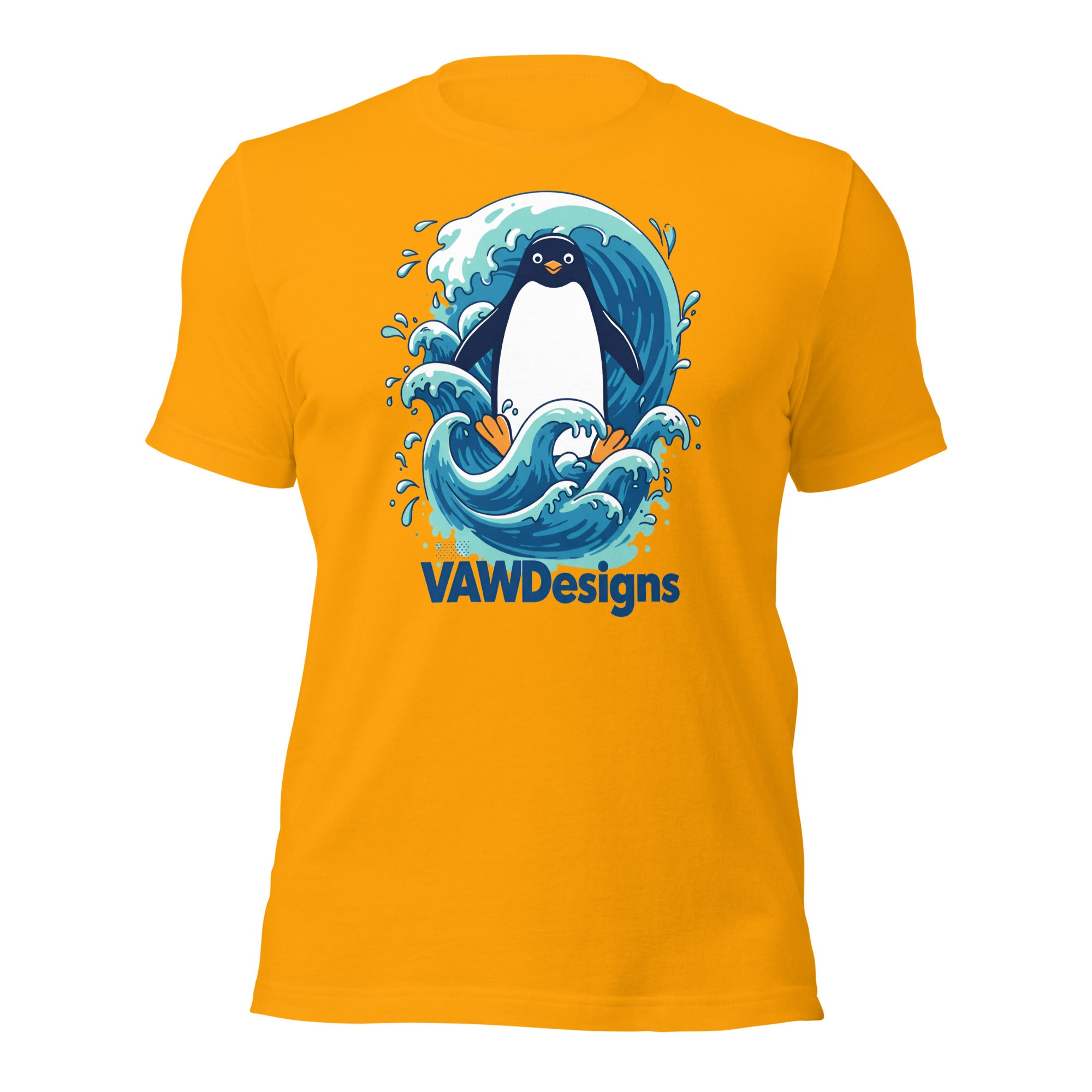Wave Penguin Unisex t-shirt