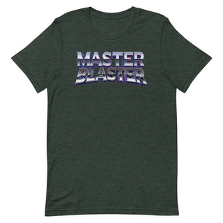 a t - shirt with the words master blaster printed on it