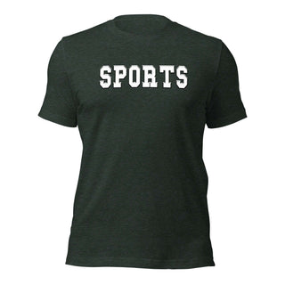 a black t - shirt with the words sports on it