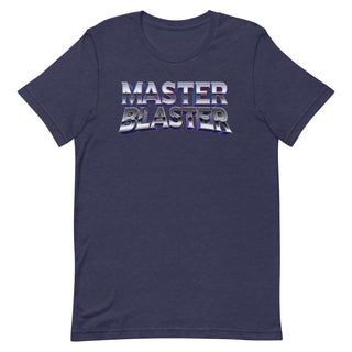 a t - shirt with the words master blaster printed on it