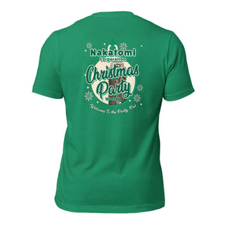 a green t - shirt with a christmas message on it