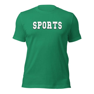 a green t - shirt with the word sports on it