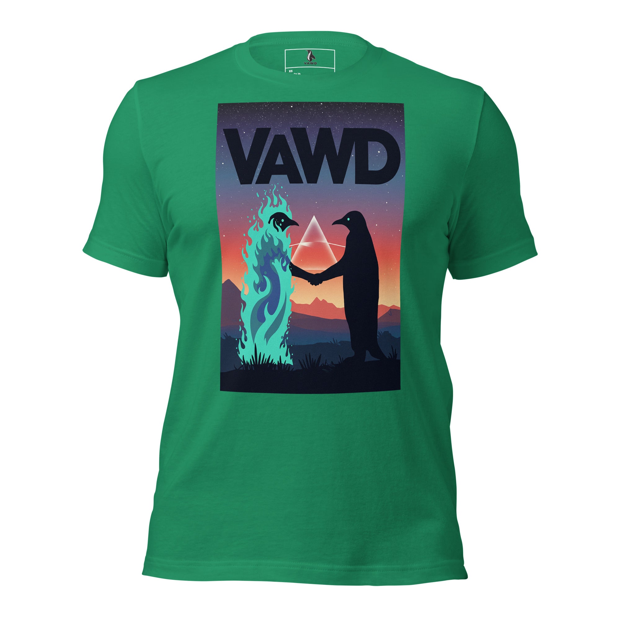 VAWD Surreal Handshake Graphic Tee – Classic Psychedelic Rock Inspired T-Shirt