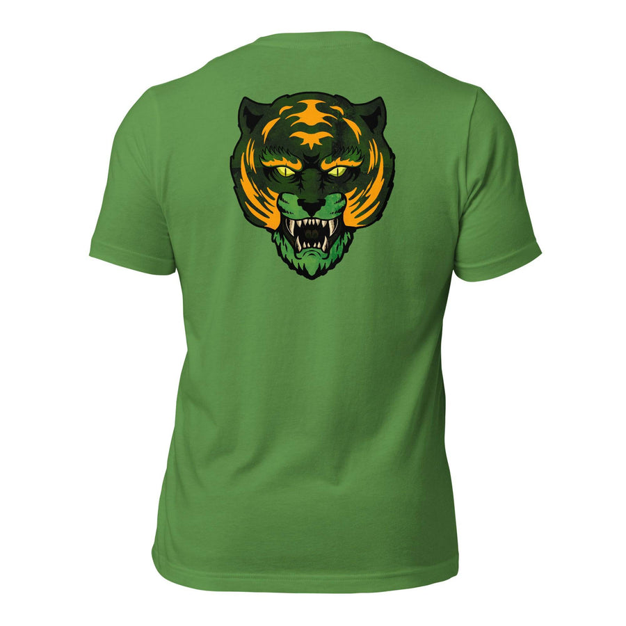 MOTU Inspired Green and Orange Tiger Unisex t-shirt (BACK)