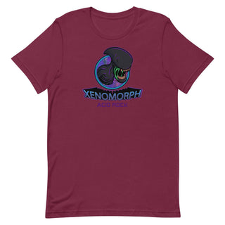 a red t - shirt with the words xenomorph on it