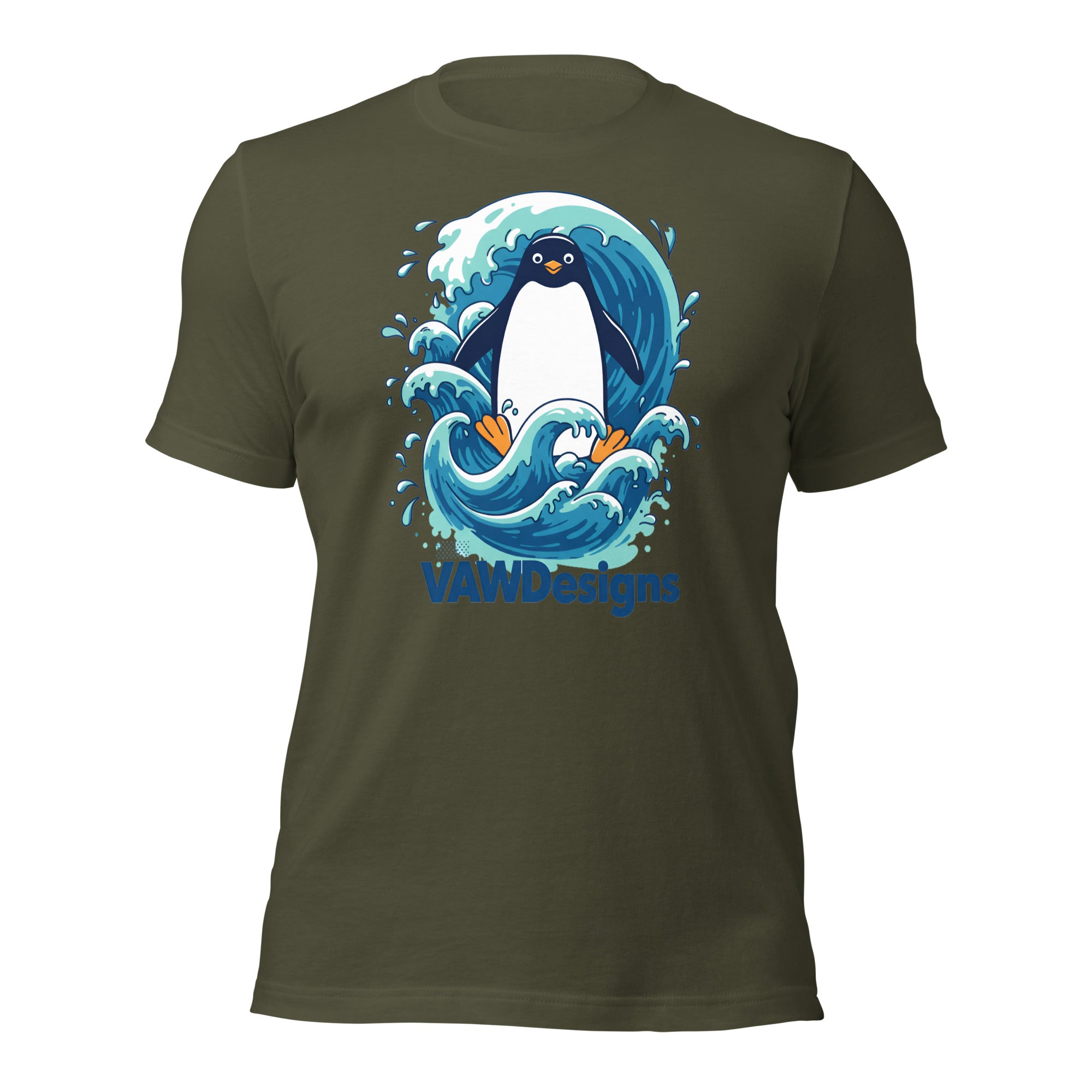 Wave Penguin Unisex t-shirt