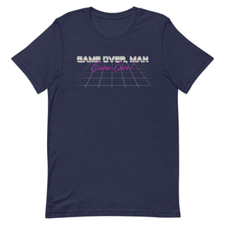 a navy t - shirt with the words save over man on it