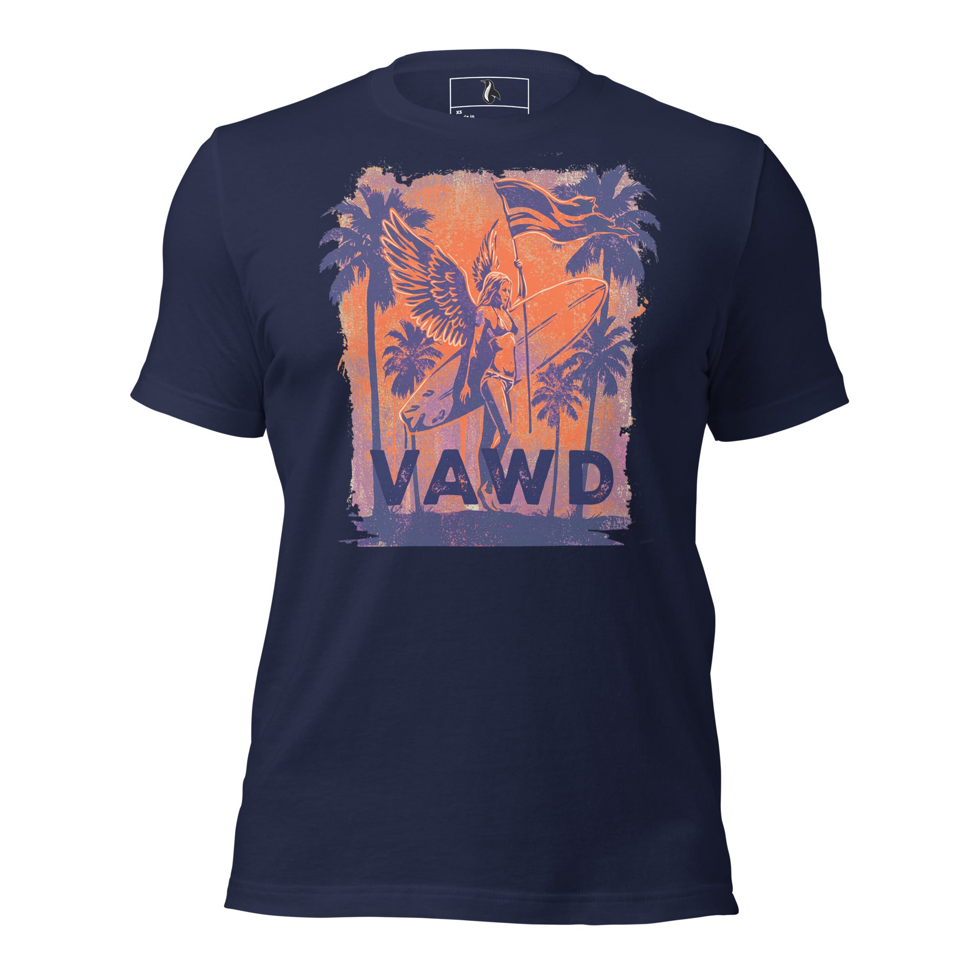 VAWD Vintage Rock & Roll Beach Tee – Retro Surf and Music-Inspired Unisex T-Shirt