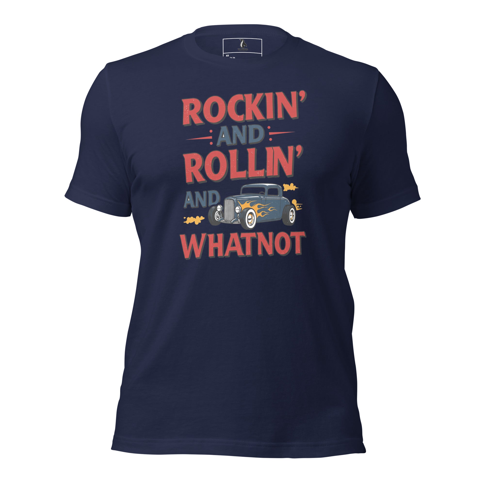 Rockin’ and Rollin’ and Whatnot Retro Car T-Shirt – 1960s Greaser Style Graphic Tee