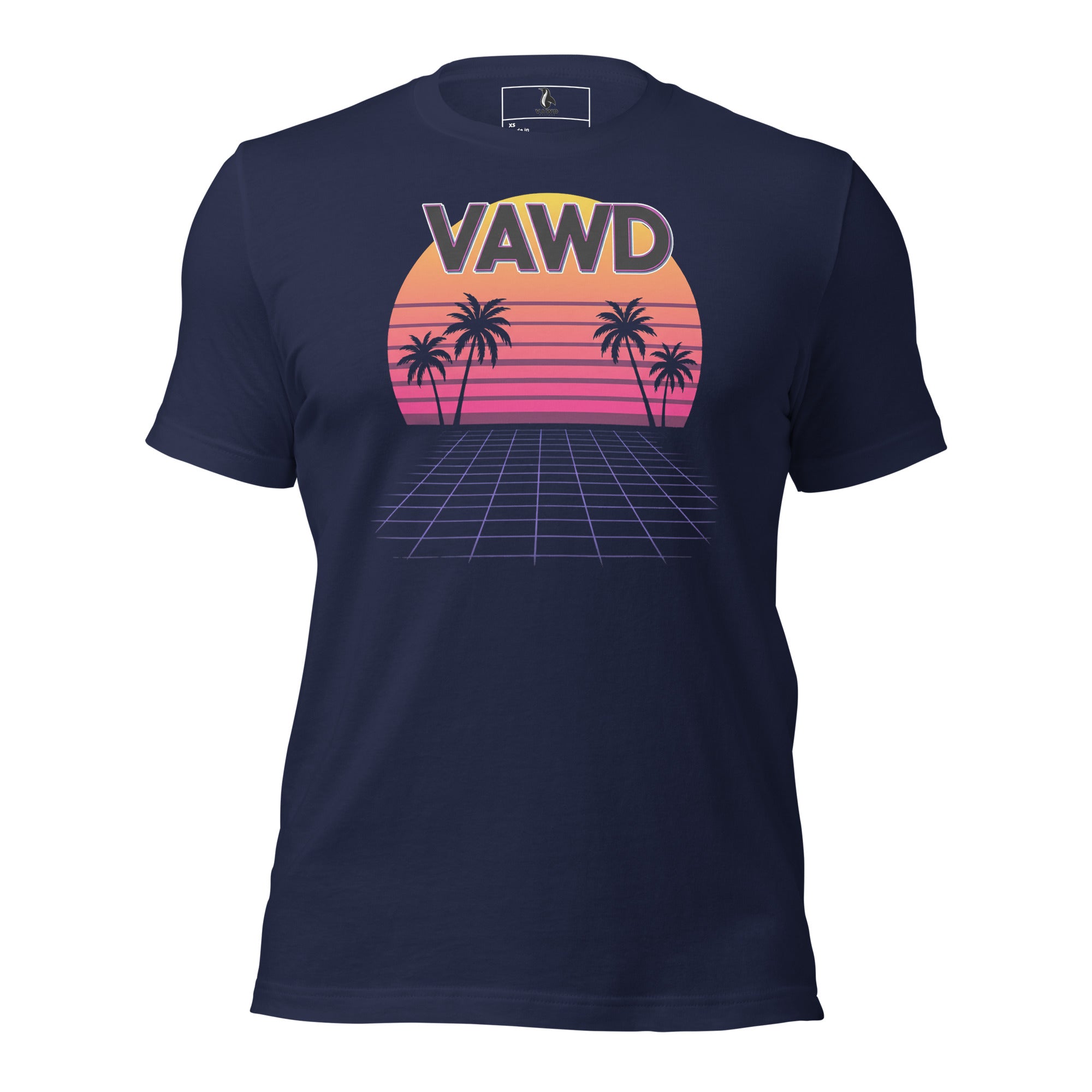VAWDesigns Retro Sunset Grid Unisex t-shirt