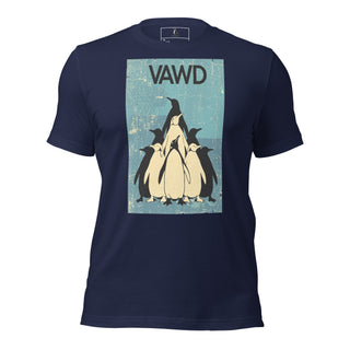 Penguin Flock Graphic Tee – Vintage Rock Poster Inspired T-Shirt
