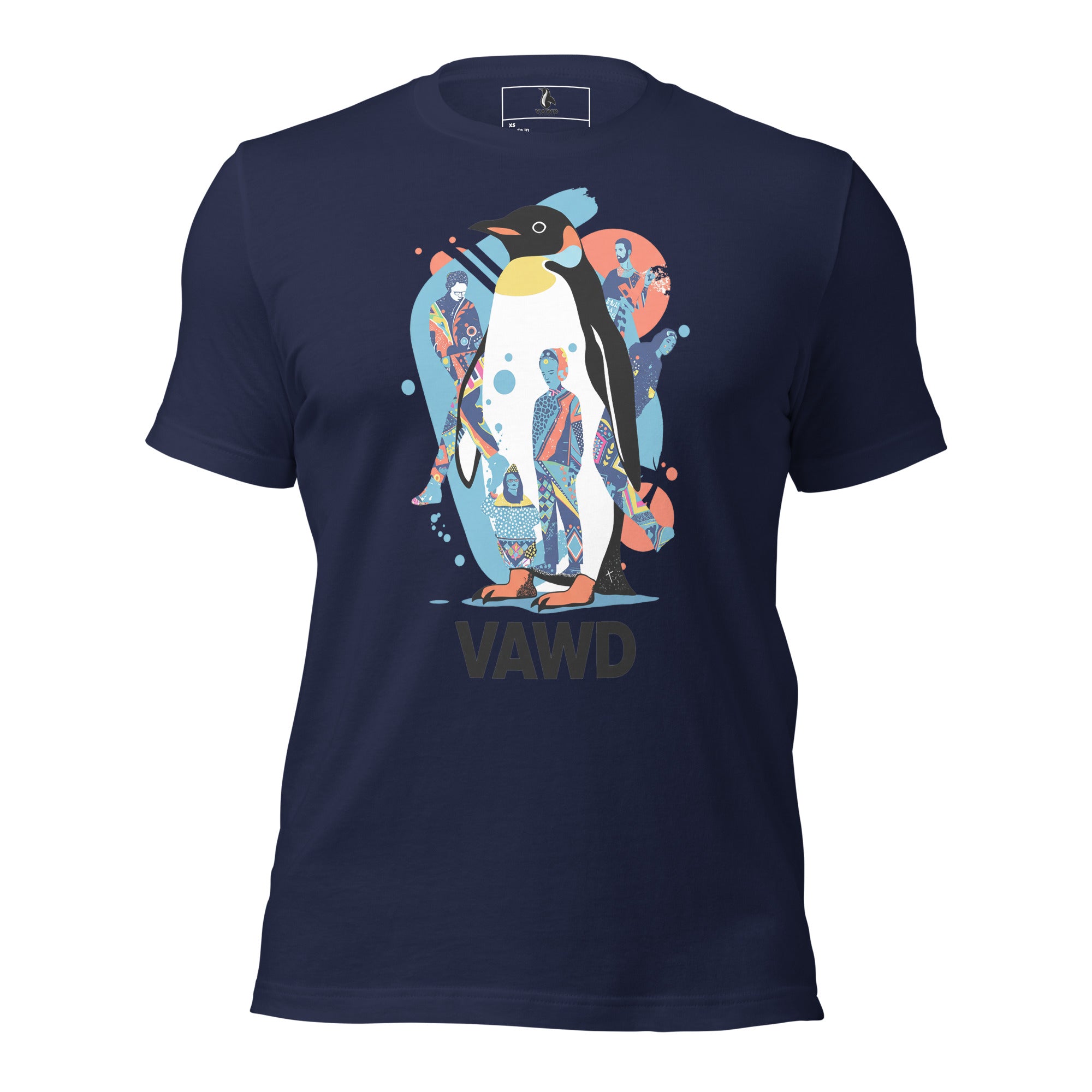 VAWD Psychedelic Penguin Tee – Colorful Indie Rock Inspired Graphic T-Shirt
