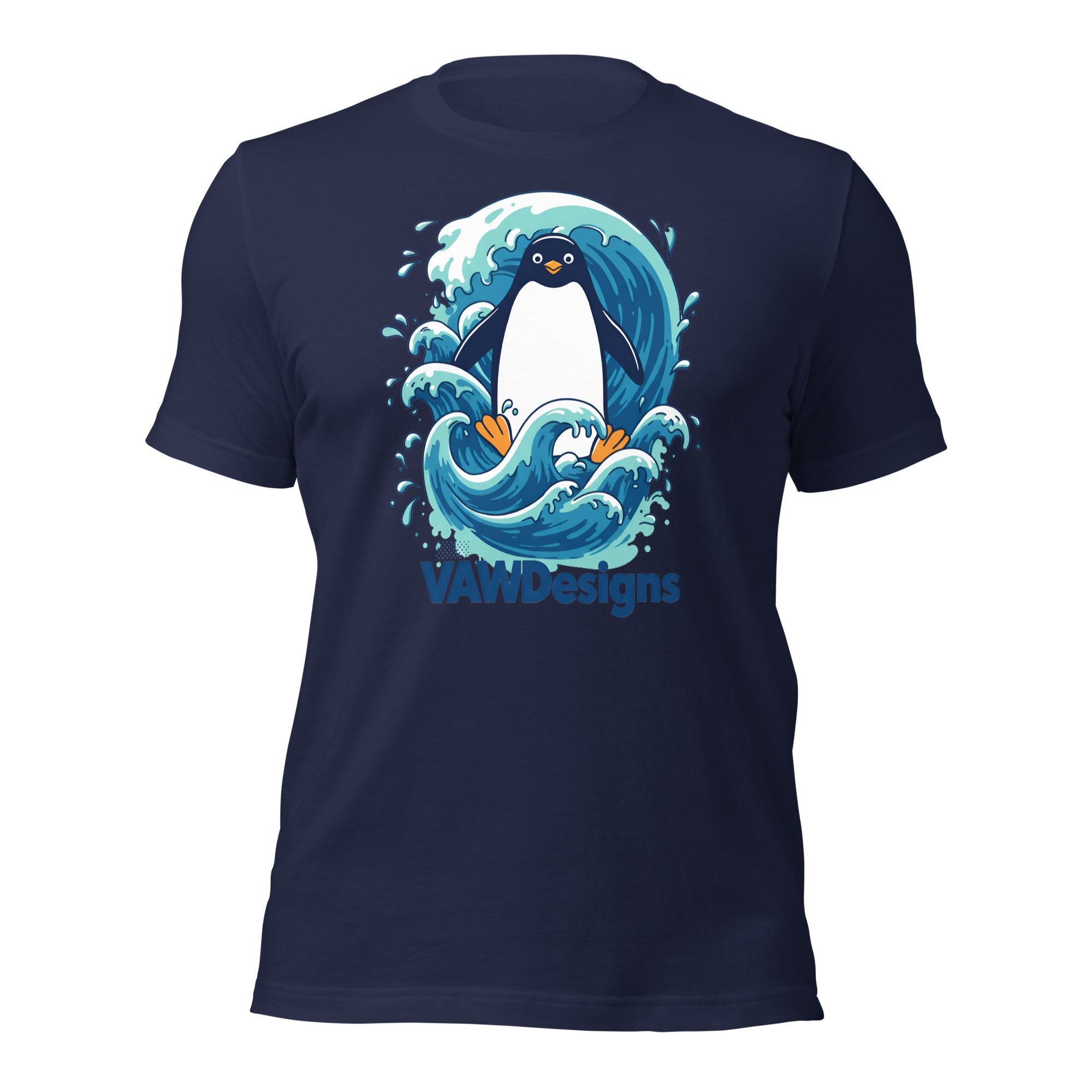 Wave Penguin Unisex t-shirt
