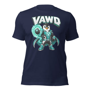 Penguin Superhero T-shirt with Cosmic Design