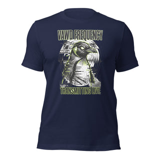 VAWD Frequency Penguin Graphic Unisex T-Shirt for Music Lovers