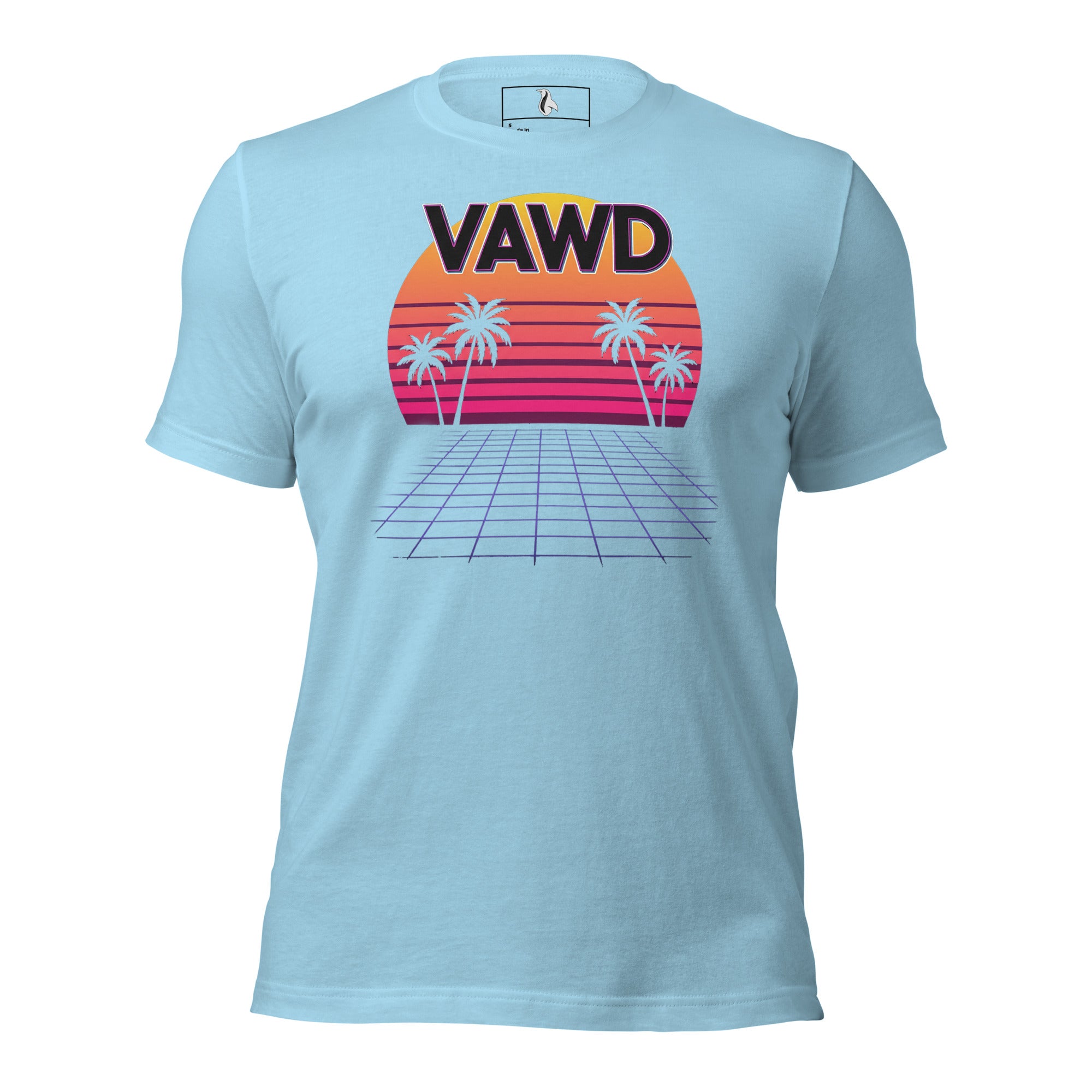 VAWDesigns Retro Sunset Grid Unisex t-shirt