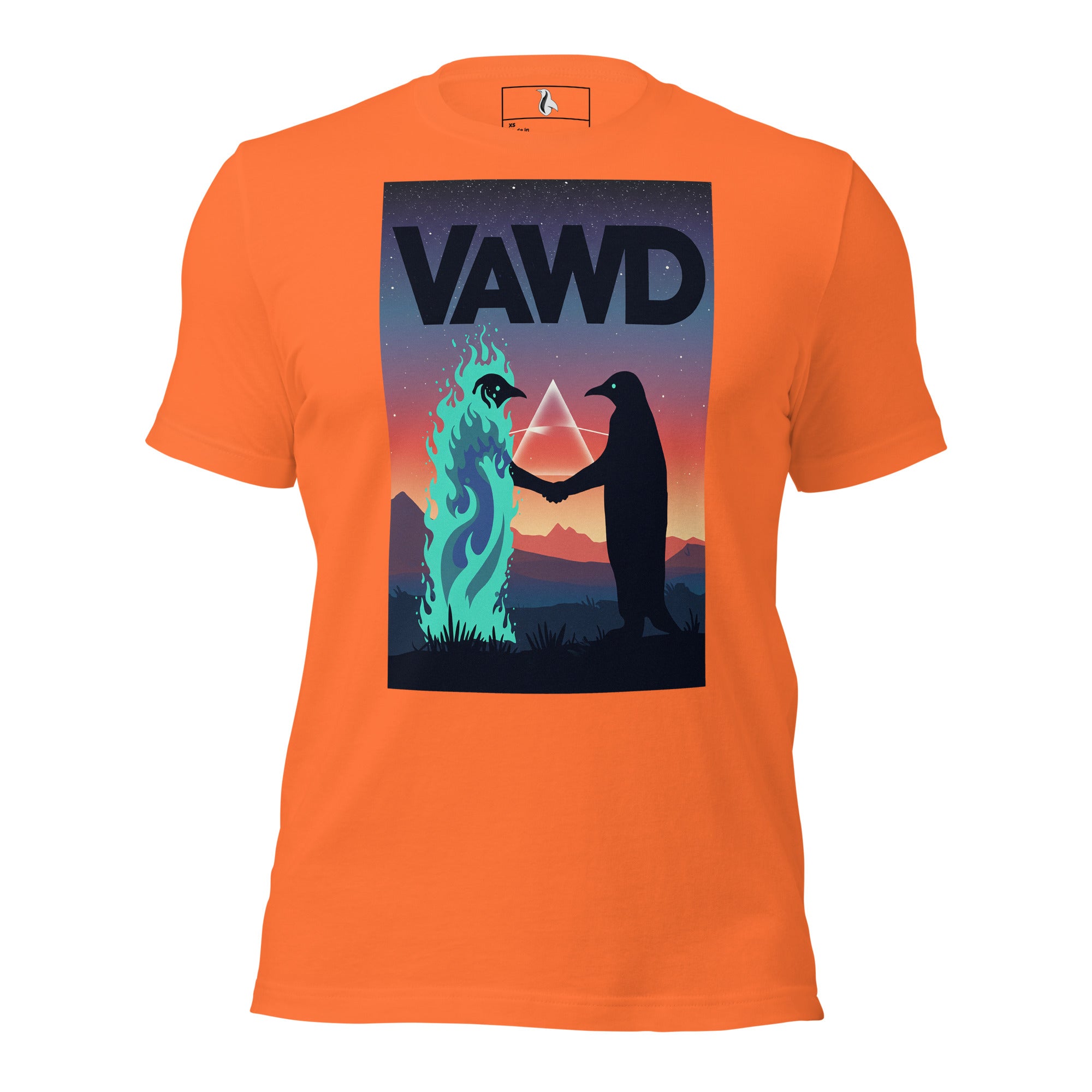 VAWD Surreal Handshake Graphic Tee – Classic Psychedelic Rock Inspired T-Shirt