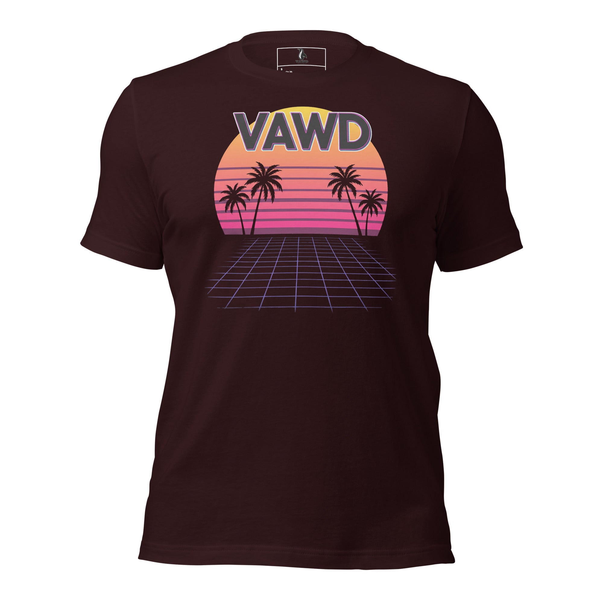 VAWDesigns Retro Sunset Grid Unisex t-shirt