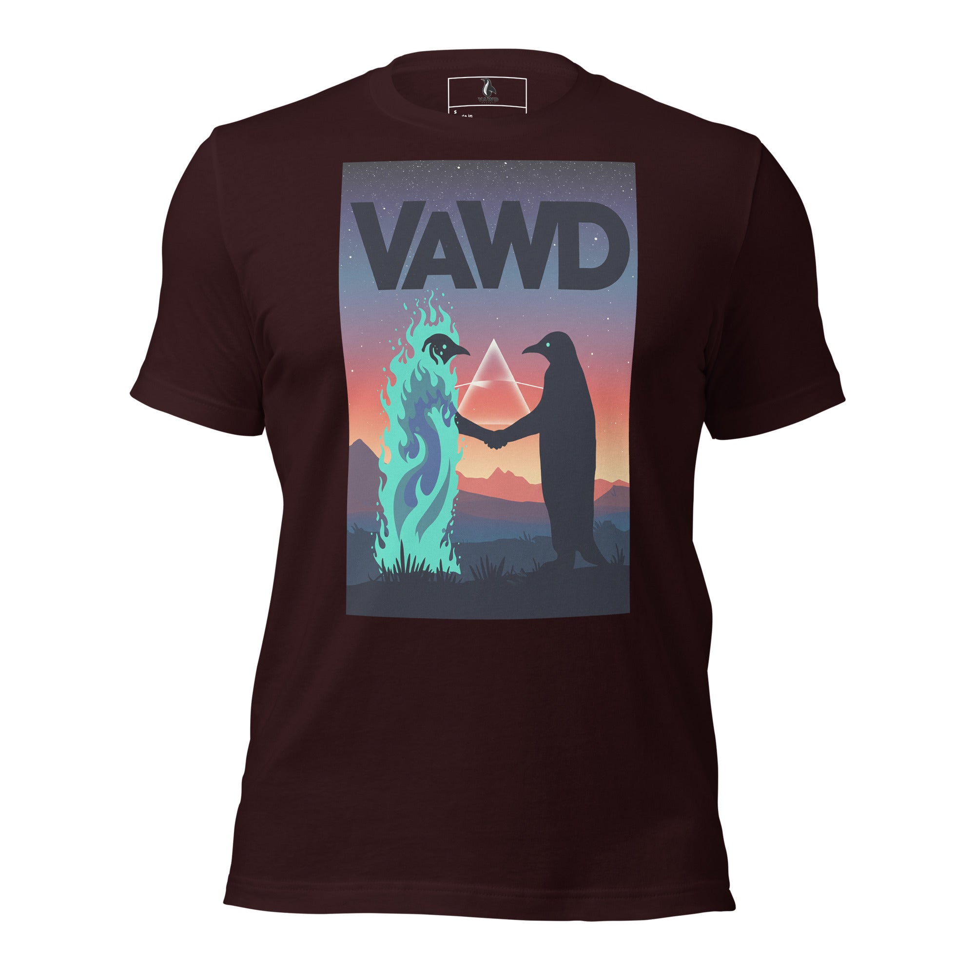 VAWD Surreal Handshake Graphic Tee – Classic Psychedelic Rock Inspired T-Shirt