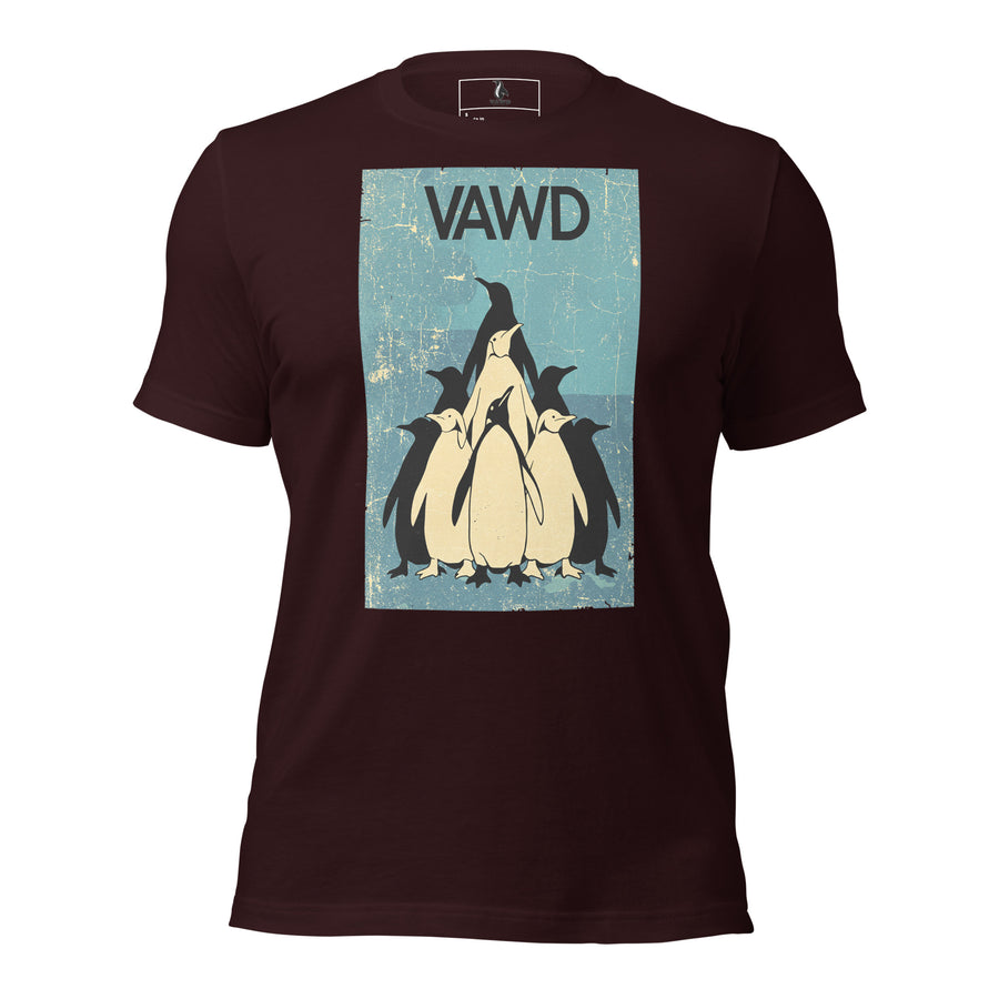 Penguin Flock Graphic Tee – Vintage Rock Poster Inspired T-Shirt