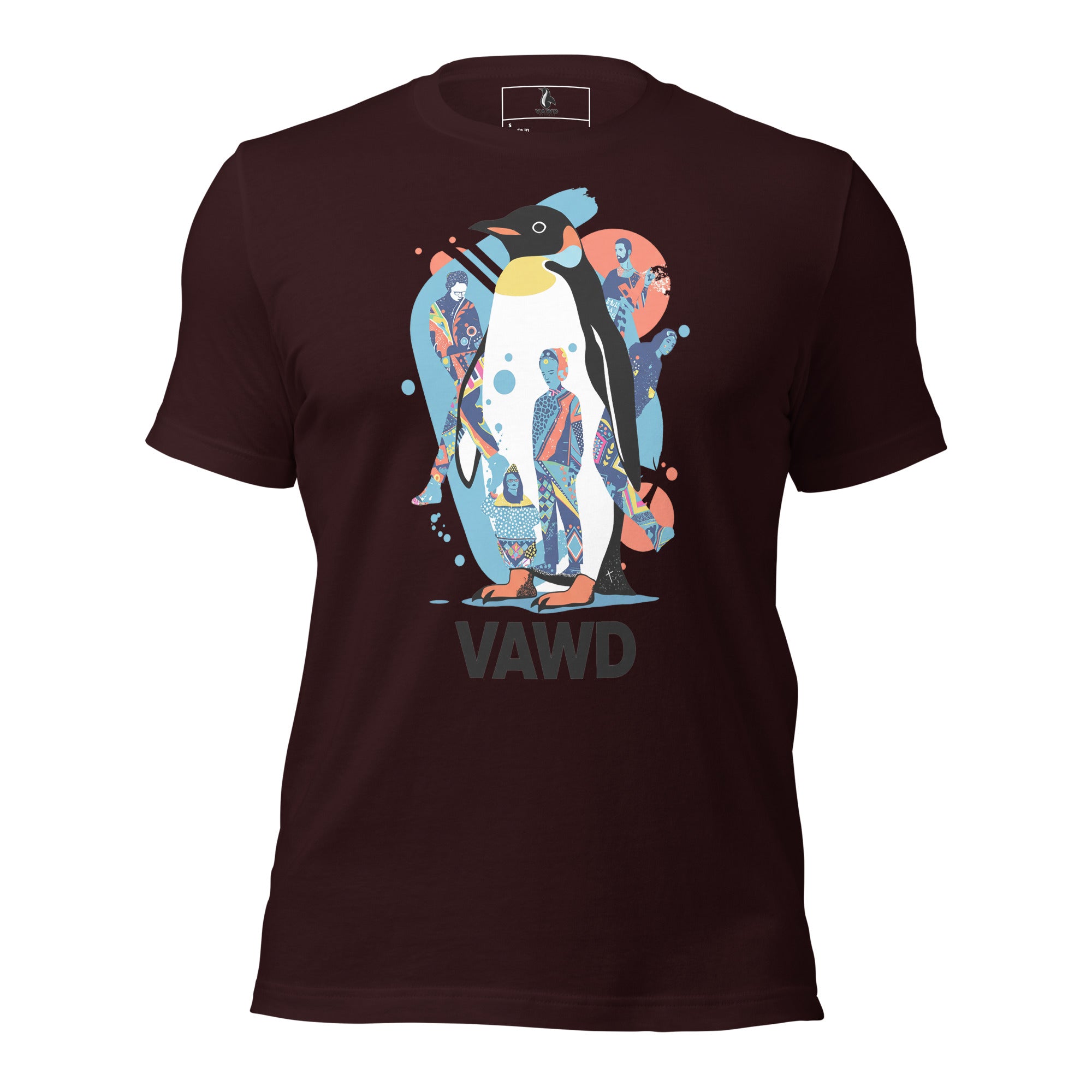 VAWD Psychedelic Penguin Tee – Colorful Indie Rock Inspired Graphic T-Shirt