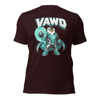Penguin Superhero T-shirt with Cosmic Design